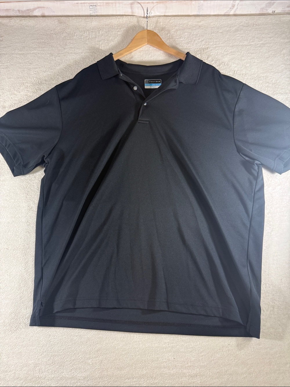 PGA Tour - Airflux Black Performance Polo Shirt